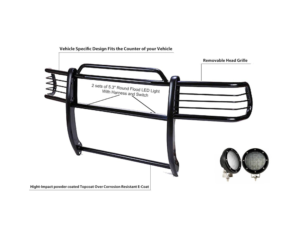 Product of Black Horse Offroad 17BH23MA-PLFB Grille Guard  