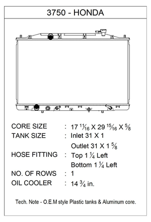 Product of Csf 3750 Radiator