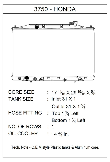 Product of Csf 3750 Radiator