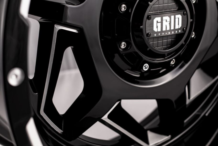 Product of Grid Wheels 20x9 Black With Natural Accents Wheel - 6x5.31 Bolt Pattern 