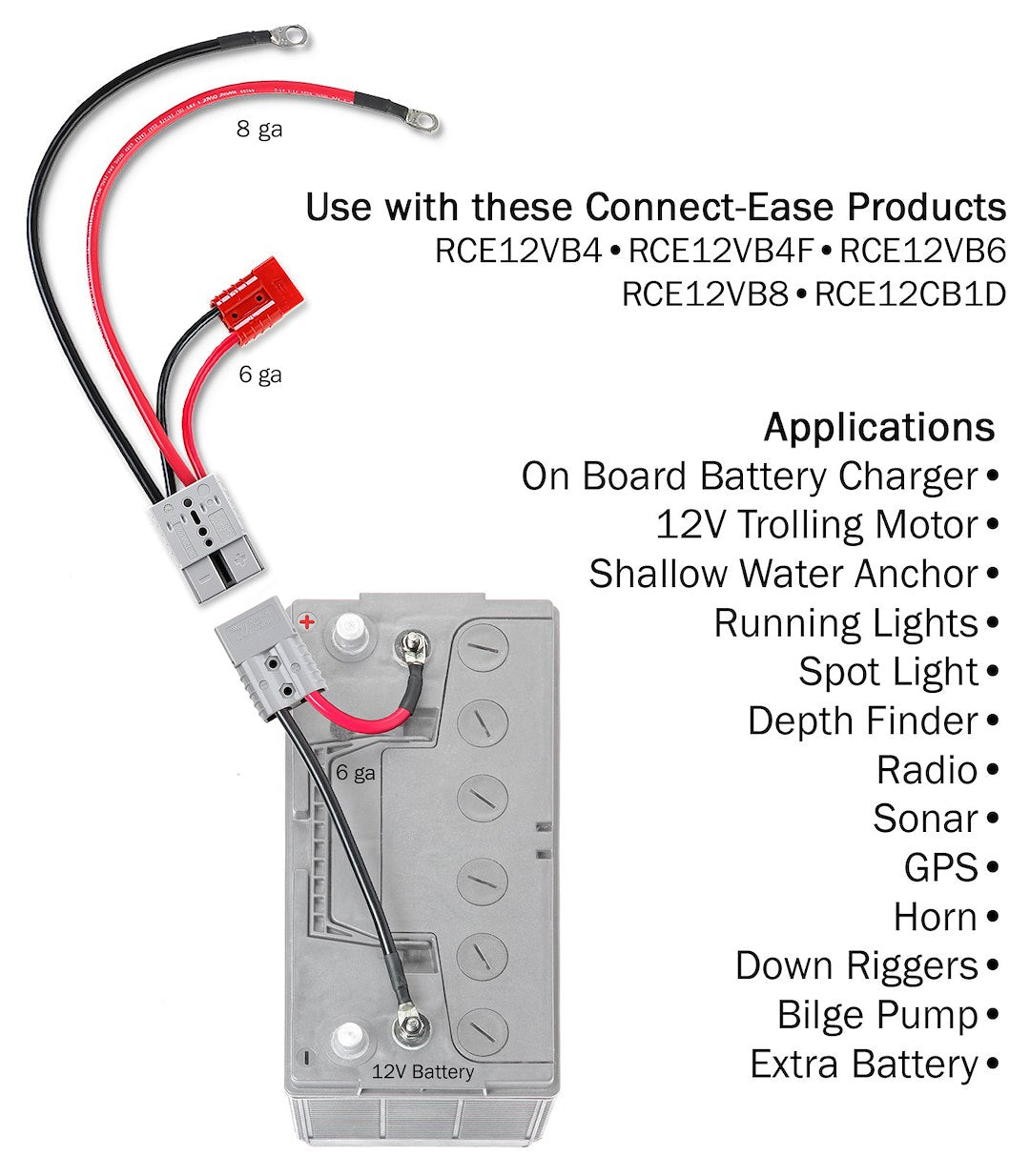 Connect-Ease Rce12vbm6k Battery Connection Harness||rce12vbm6k_2.Jpg||87||conrce12vbm6k||1190680