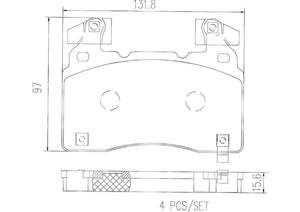 Product of Brembo P10064N Brake Pad - Set Of 4 