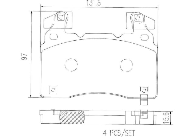 Product of Brembo P10064N Brake Pad - Set Of 4 