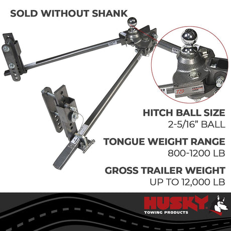 Product of Husky Towing 33092 12000 Pound Round Bar Weight Distribution Hitch 