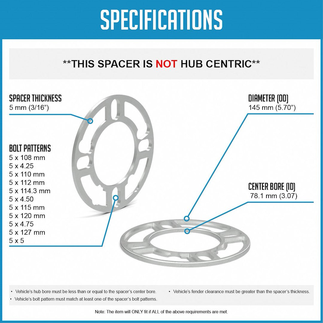 Product of Coyote Wheel Accessories 911129-A Wheel Spacer
