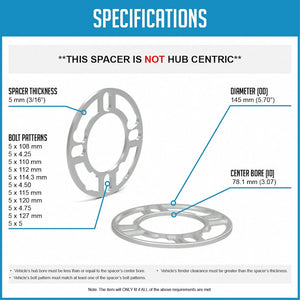 Product of Coyote Wheel Accessories 911129-A Wheel Spacer