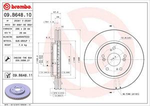 Product of Brembo 09B64811C02 Vented 1 Piece Brake Rotor 