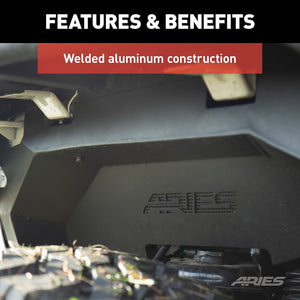 Product of Aries 1500550 Powder Coated Black Aluminum Fender Well Liner 
