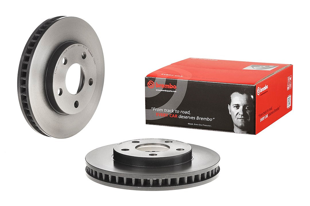 Product of Brembo 09737611C02 Vented 1 Piece Brake Rotor 