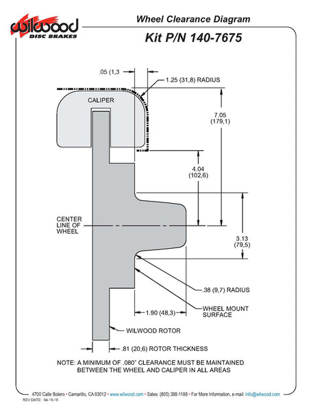 Product of Wilwood Brakes 140-7675-Dr Brake Conversion Kit