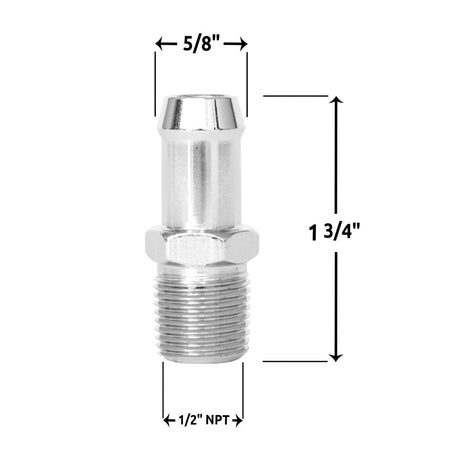 Product of Spectre Industries 5953 Hose Barb 5/8 Inch (-10 AN) Silver 
