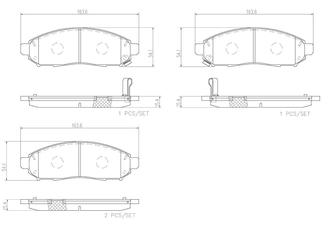 Product of Brembo P56096N Brake Pad - Set Of 4 