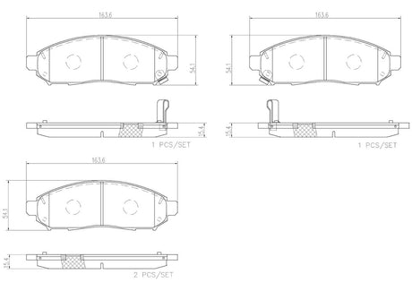 Product of Brembo P56096N Brake Pad - Set Of 4 