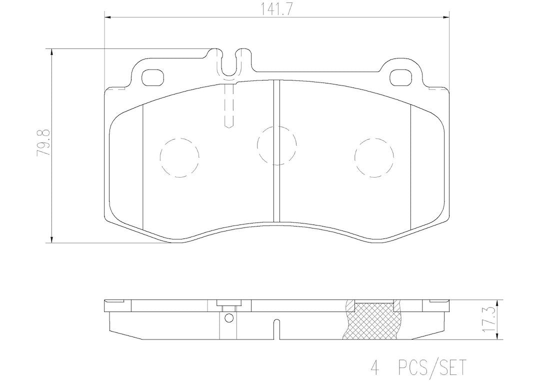 Product of Brembo P50087N Brake Pad - Set Of 4 