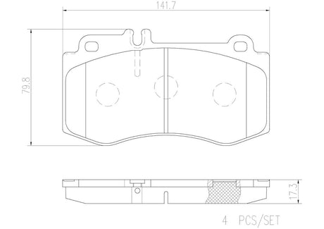 Product of Brembo P50087N Brake Pad - Set Of 4 