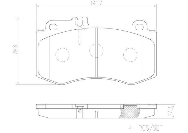 Product of Brembo P50087N Brake Pad - Set Of 4 