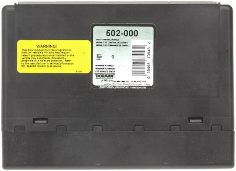 Dorman (Oe Solutions) 502-000 Body Control Module||502-000-001.Jpg||86||d18502000||1359557