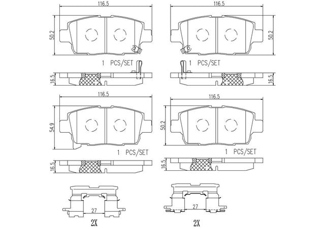 Product of Brembo P99004N Brake Pad - Set Of 4 