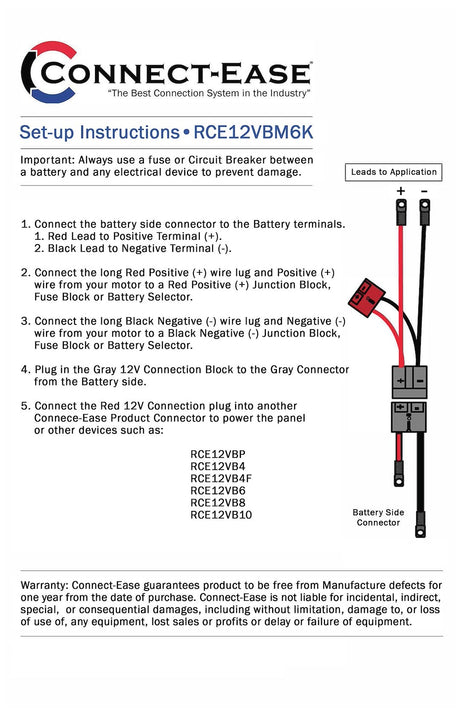 Product of Connect-Ease Rce12vbm6k Battery Connection Harness