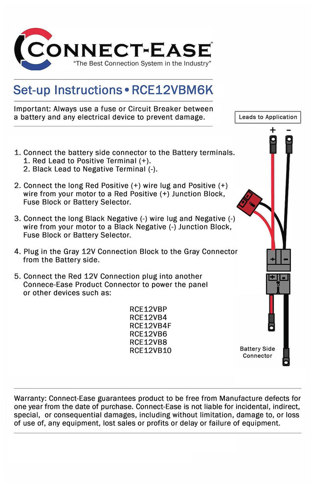 Product of Connect-Ease Rce12vbm6k Battery Connection Harness