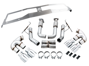 Product of AWE Tuning 3020-42080 Track Edition Cat-Back System Dual Exhaust System Kit 