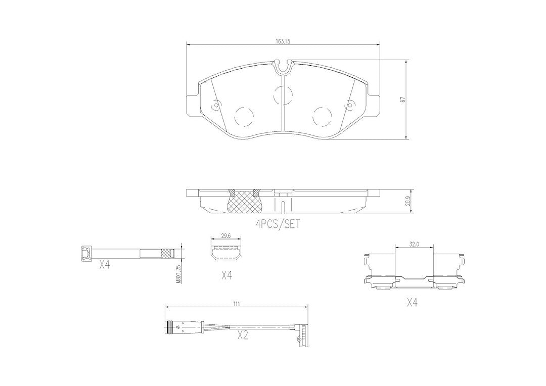 Product of Brembo P50085N Brake Pad - Set Of 4 
