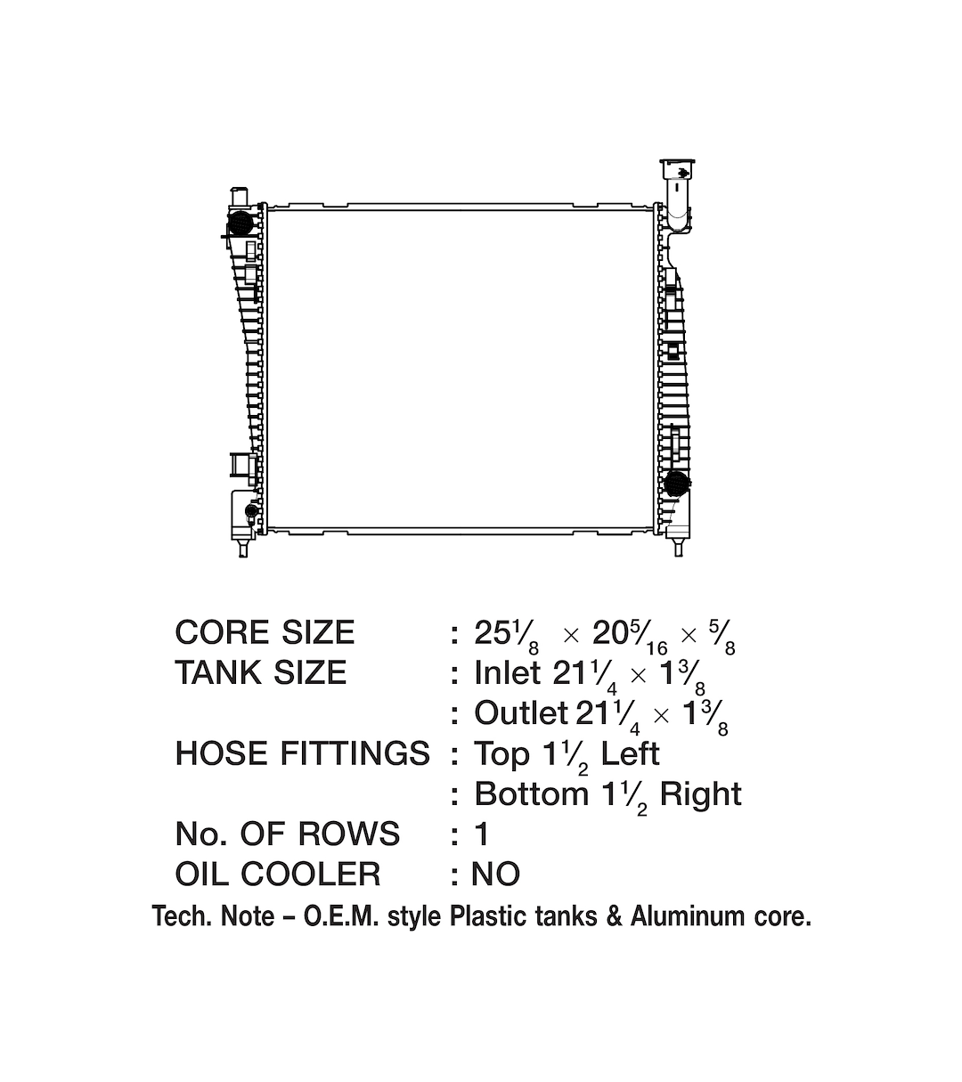 Product of Csf 3544 Radiator