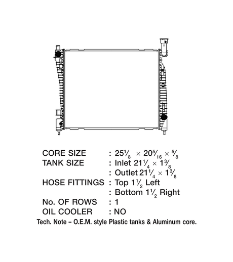Product of Csf 3544 Radiator