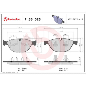 Brembo P36025 Brake Pad||p36025_Drw.Jpg||88||brmp36025||1753074