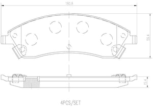 Product of Brembo P09019N Brake Pad - Set Of 4 