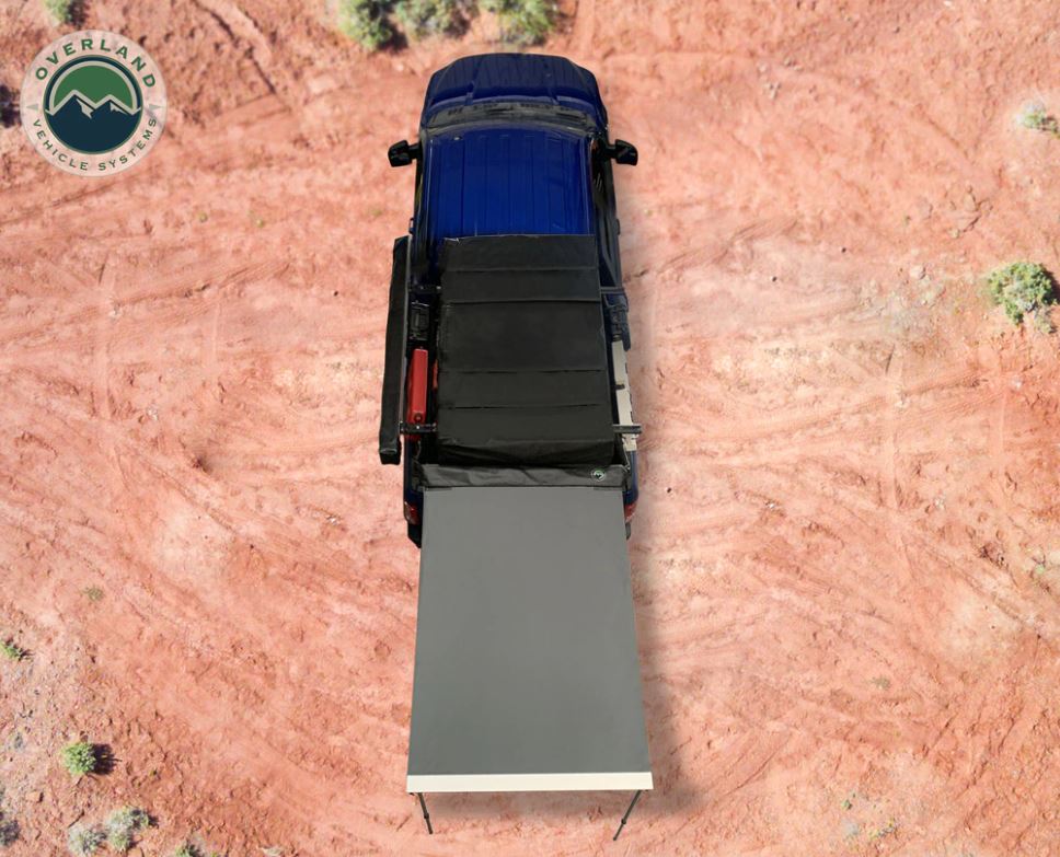 Product of Overland Vehicle Systems 18039909 SUV/Pickup Overlanding Manual Awning , Black Solid 