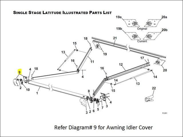 Carefree Rv R001785-006 Awning Idler Head Cover||r001785-005.Jpg||85||c6fr001785006||1359209
