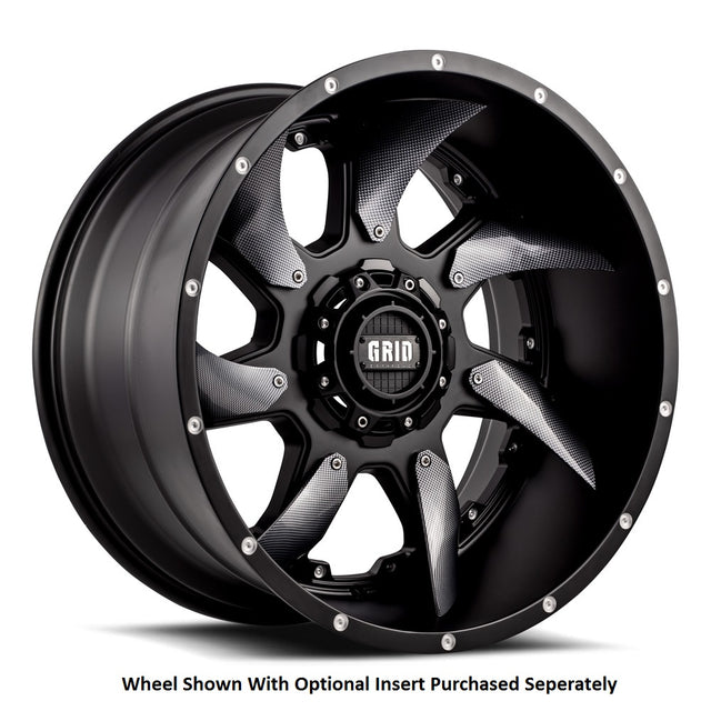 Product of Grid Wheels 22x12 Black Wheel - 8x6.69 Bolt Pattern 
