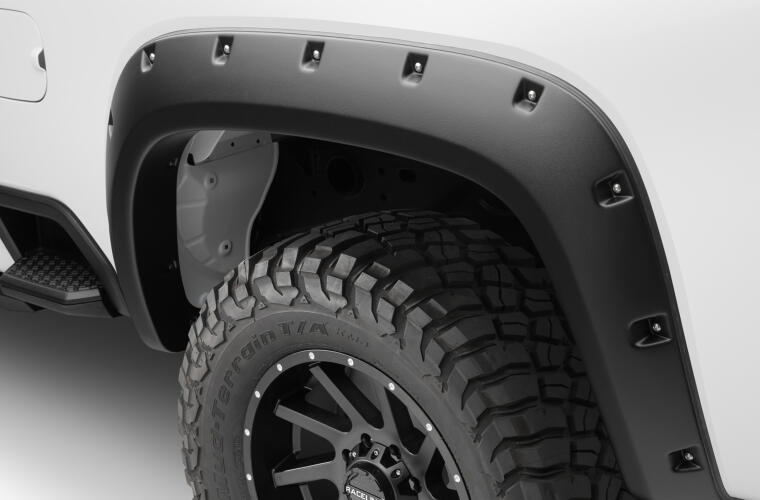 Product of Bushwacker 48146-08 Pocket Style/ Exposed Fasteners Black Fender Flare - Set Of 4 