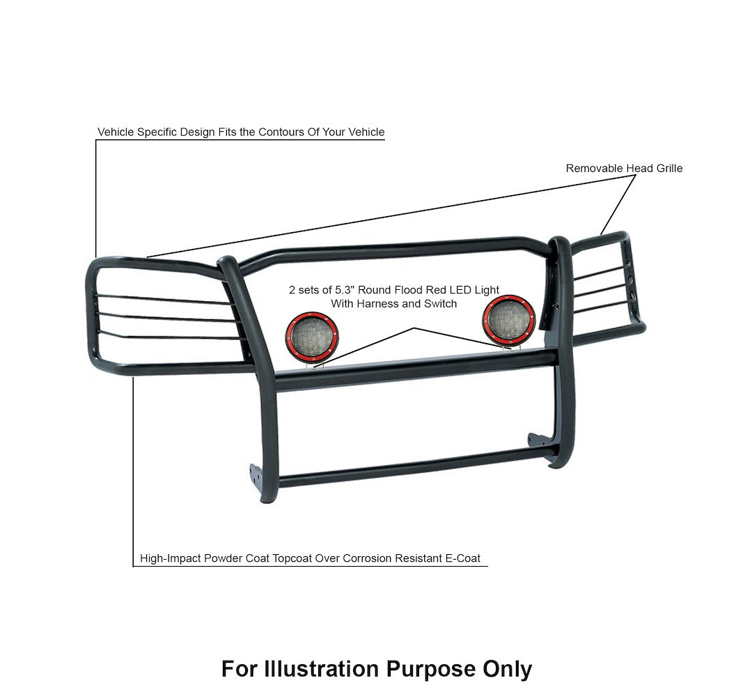 Product of Black Horse Offroad 17GS10MA-PLFR Grille Guard  