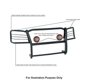 Product of Black Horse Offroad 17GS10MA-PLFR Grille Guard  