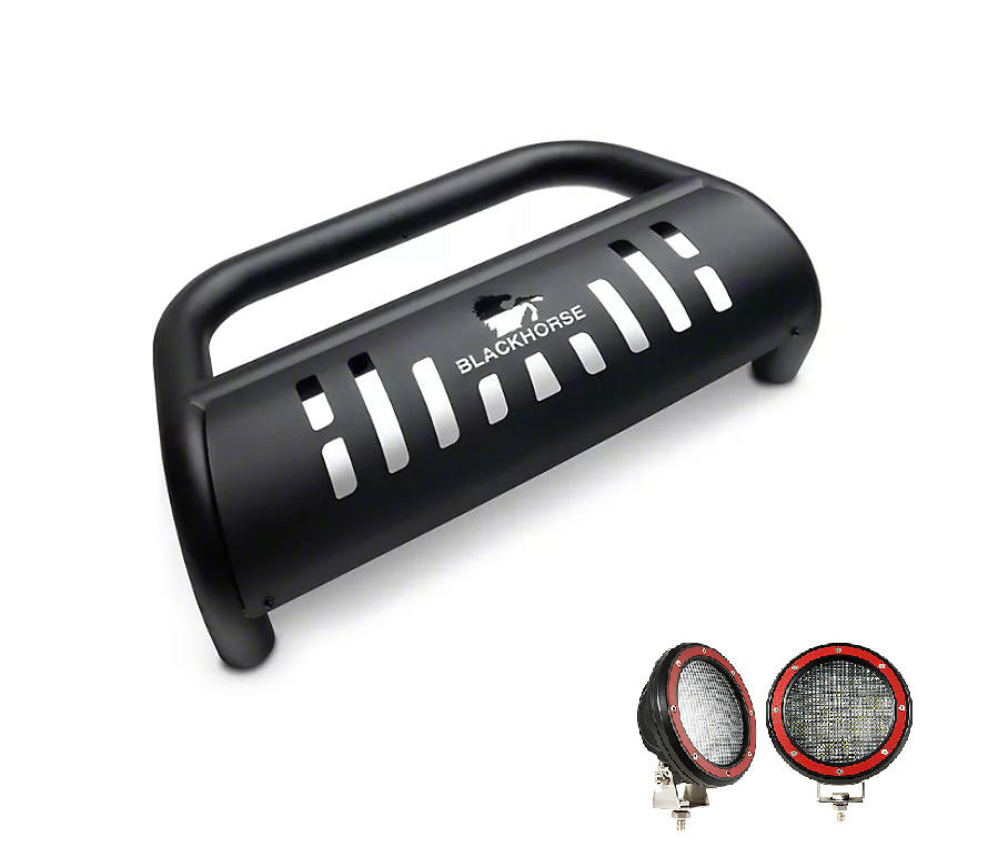 Product of Black Horse Offroad BBTY920A-SP-PLFR Bull Bar  with skid plate 