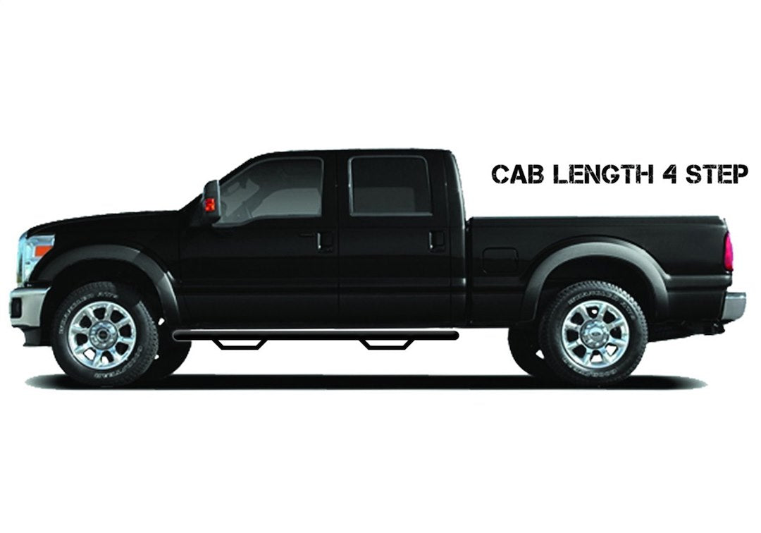 Product of N-Fab C0180CC Cab Length Nerf Bar With Drop Down Steps 