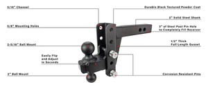 Product of Bulletproof Hitches ED204 2 Inch Receiver Trailer Hitch Ball Mount 