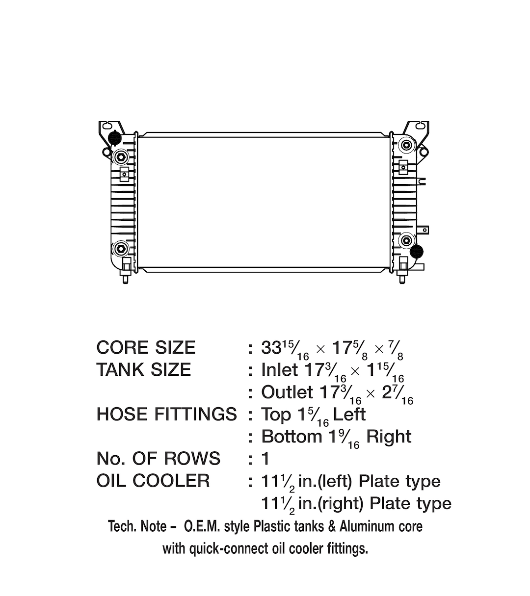 Product of Csf 3729 Radiator
