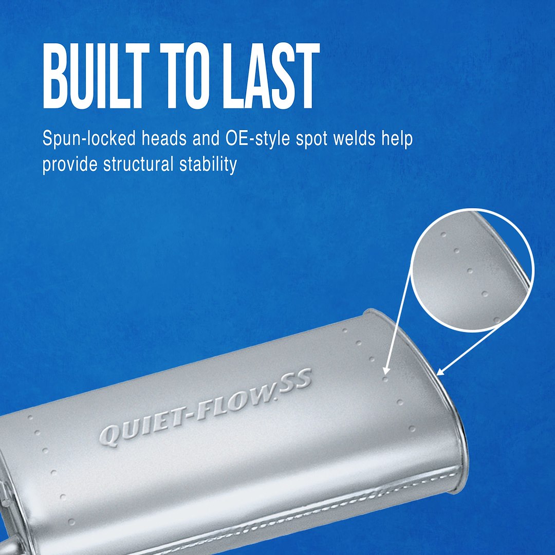 Product of Walker Exhaust 55977 Quiet-Flow SS Muffler Assembly Exhaust Muffler 