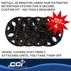 Product of Coast To Coast IWC51216BLK Black Set Of 4 