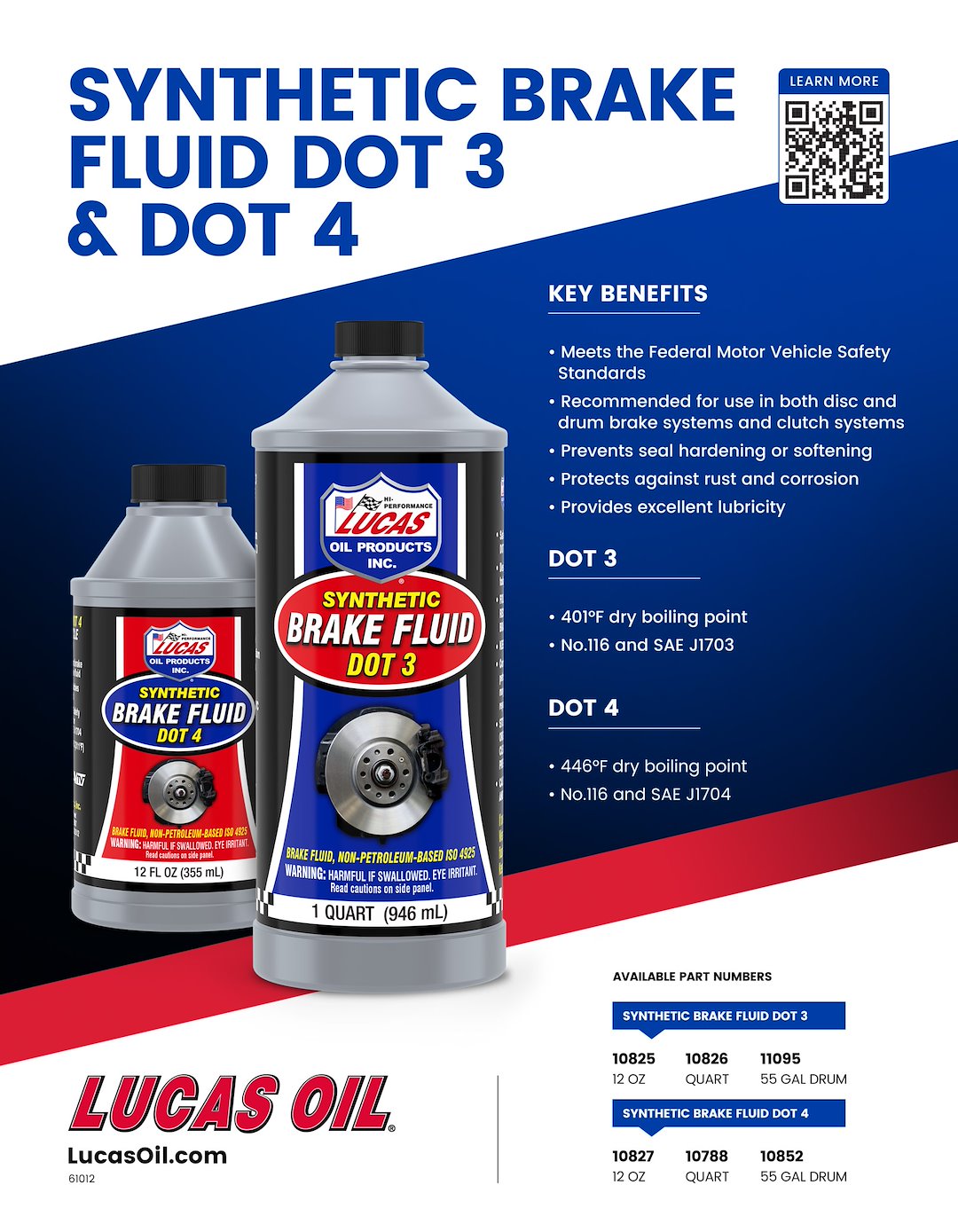 Product of Lucas Oil 10825 Brake Fluid