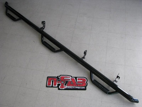 Product of N-Fab T0798CC-6 Black Gloss Powder Coated Round Nerf Bar - Truck Wheel To Wheel 