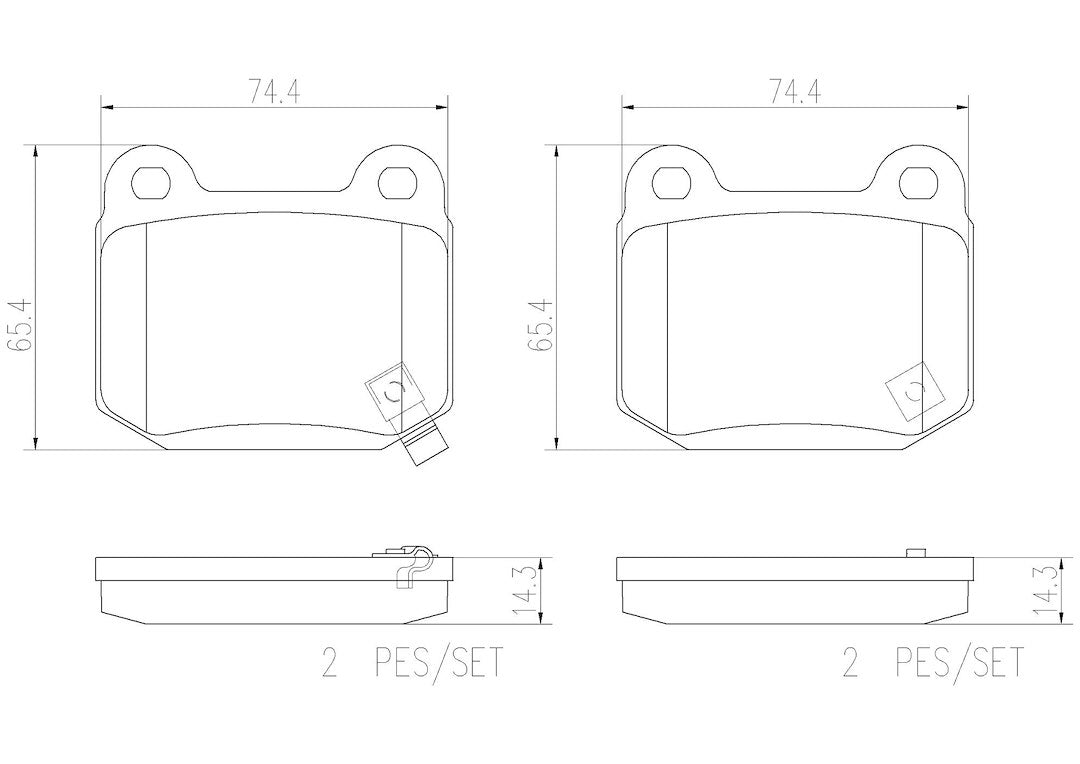 Product of Brembo P56048N Brake Pad - Set Of 4 