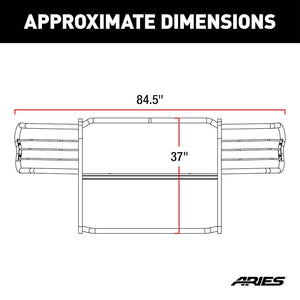 Product of Aries 2069 Grille Guard 1-Piece Black Semi Gloss Powder Coated 