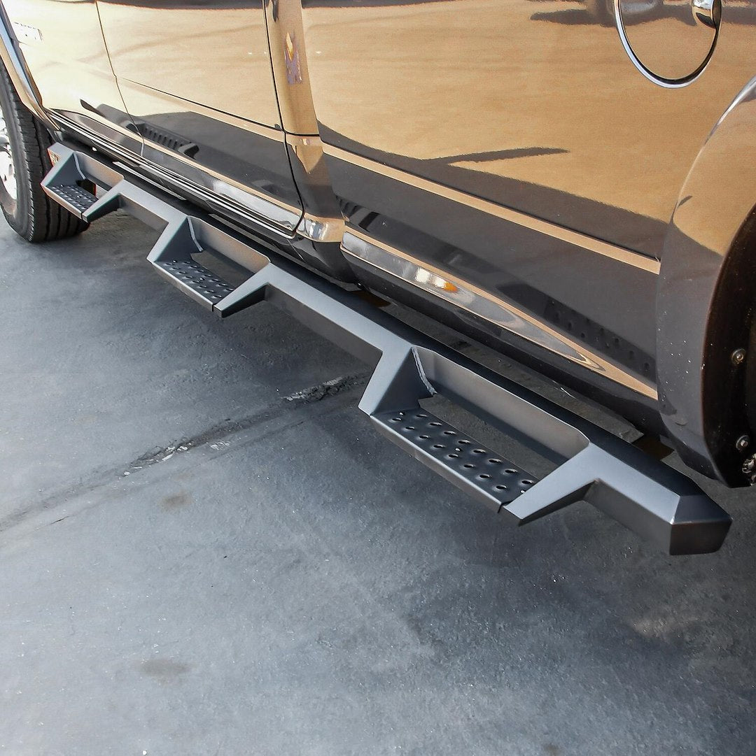 Product of Westin Automotive 56-534345 Black Powder Coated Square Nerf Bar - Truck Wheel To Wheel 