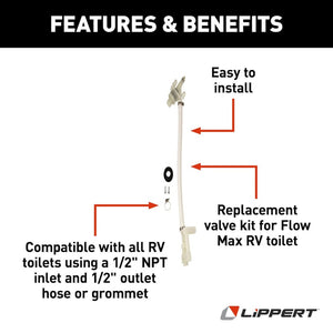 Product of Lippert Components 2022121976 Toilet Water Valve Module