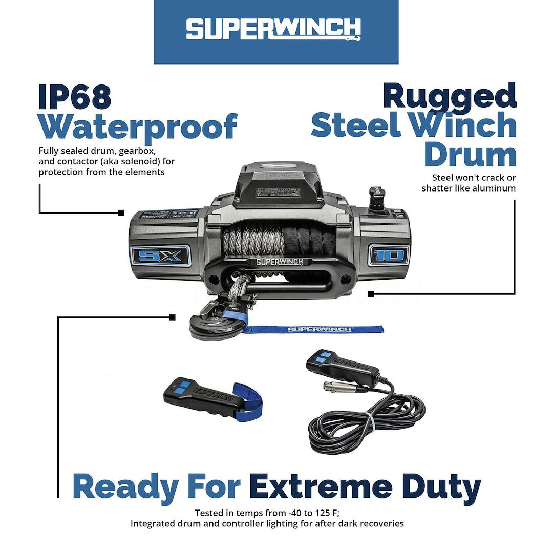 Product of Superwinch 1710200 10000 Pound Vehicle Recovery Winch 