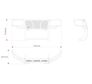 Product of Black Horse Offroad RU-TOTA05-B-PLR Grille Guard  